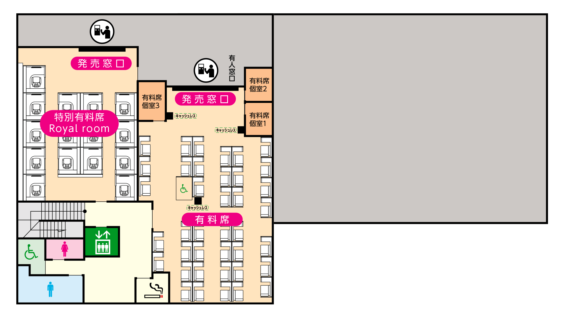 2階の店内マップ